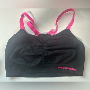 Skechers Black and Pink Activewear Top